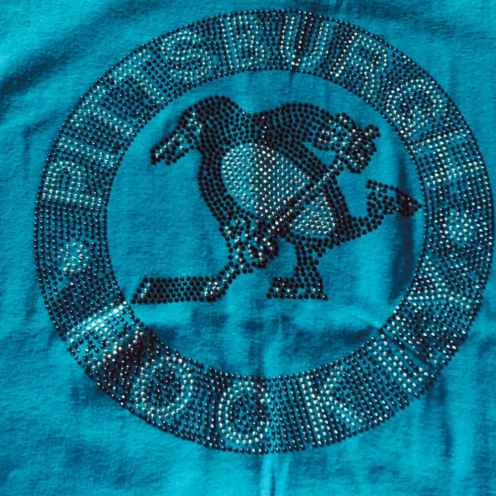 EJEL NHL Pittsburgh Penguins Aqua Embellished Short Sleeve Tee size XL - Picture 3 of 8